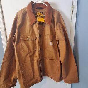 Carhartt Men's 2XL Rugged Flex Duck Unlined Chore Coat.